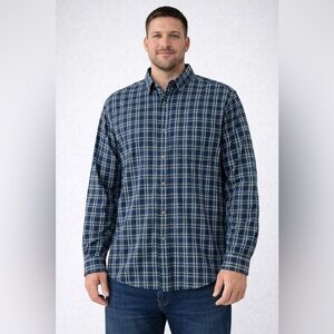 L.L. Bean Men’s Plaid Flannel Button Down Shirt Size Large Traditional Fit